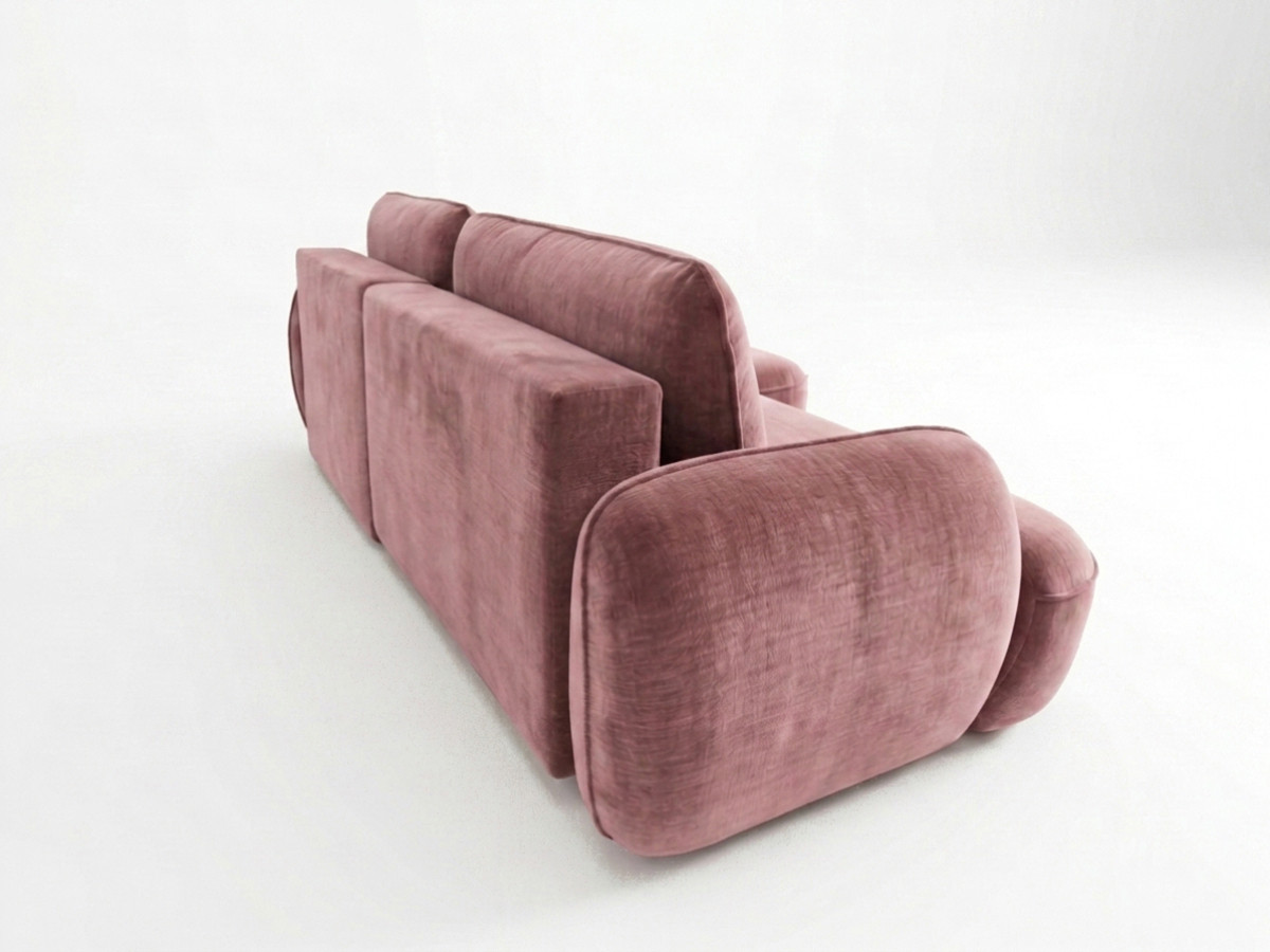 Canapé d'angle convertible CELESTE tissu lisse