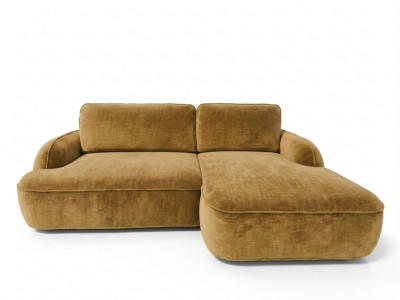 Canapé d'angle convertible CELESTE tissu lisse