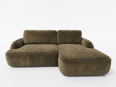 Canapé d'angle convertible CELESTE tissu lisse