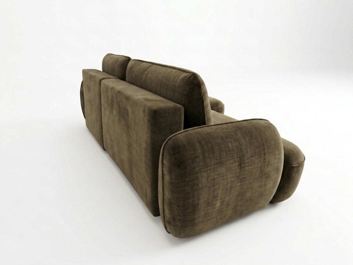 Canapé d'angle convertible CELESTE tissu lisse