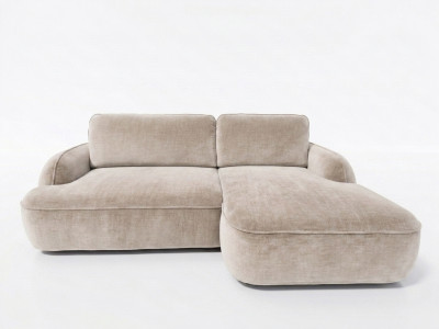Canapé d'angle convertible CELESTE tissu lisse