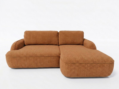 Canapé d'angle convertible CELESTE tissu lisse