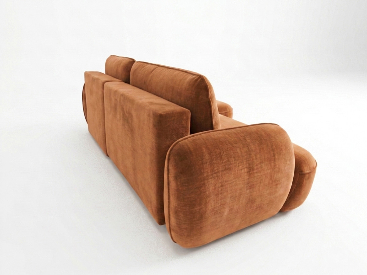 Canapé d'angle convertible CELESTE tissu lisse