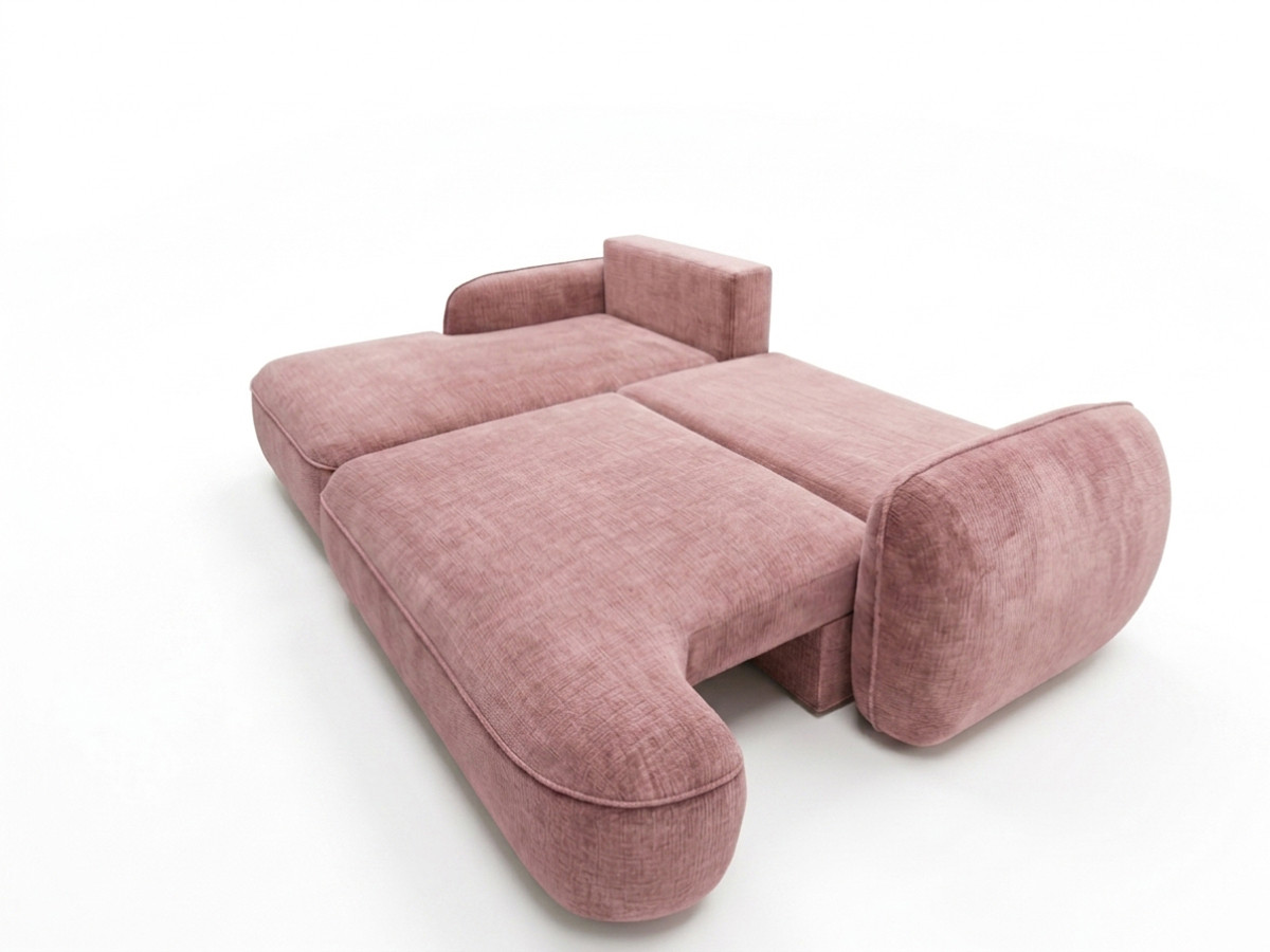 Canapé d'angle convertible CELESTE tissu lisse