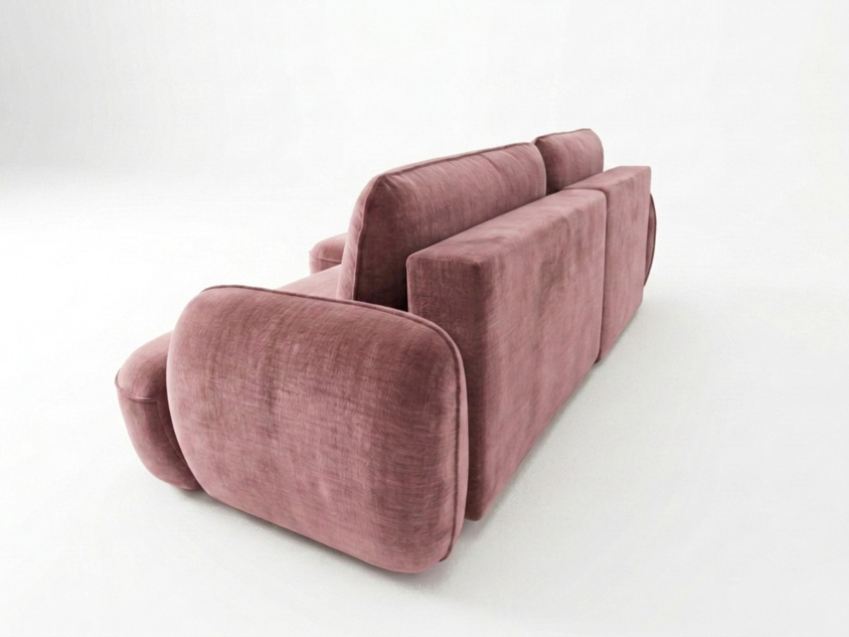 Canapé d'angle convertible CELESTE tissu lisse