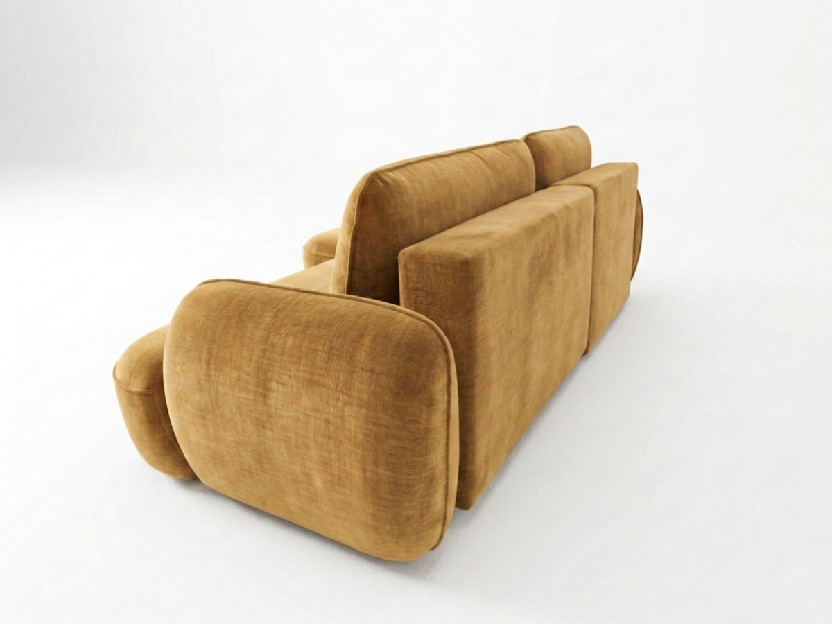 Canapé d'angle convertible CELESTE tissu lisse
