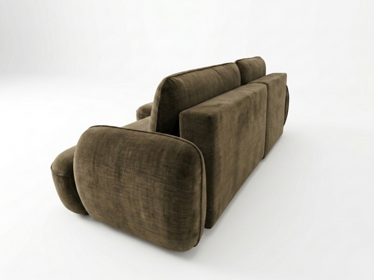 Canapé d'angle convertible CELESTE tissu lisse
