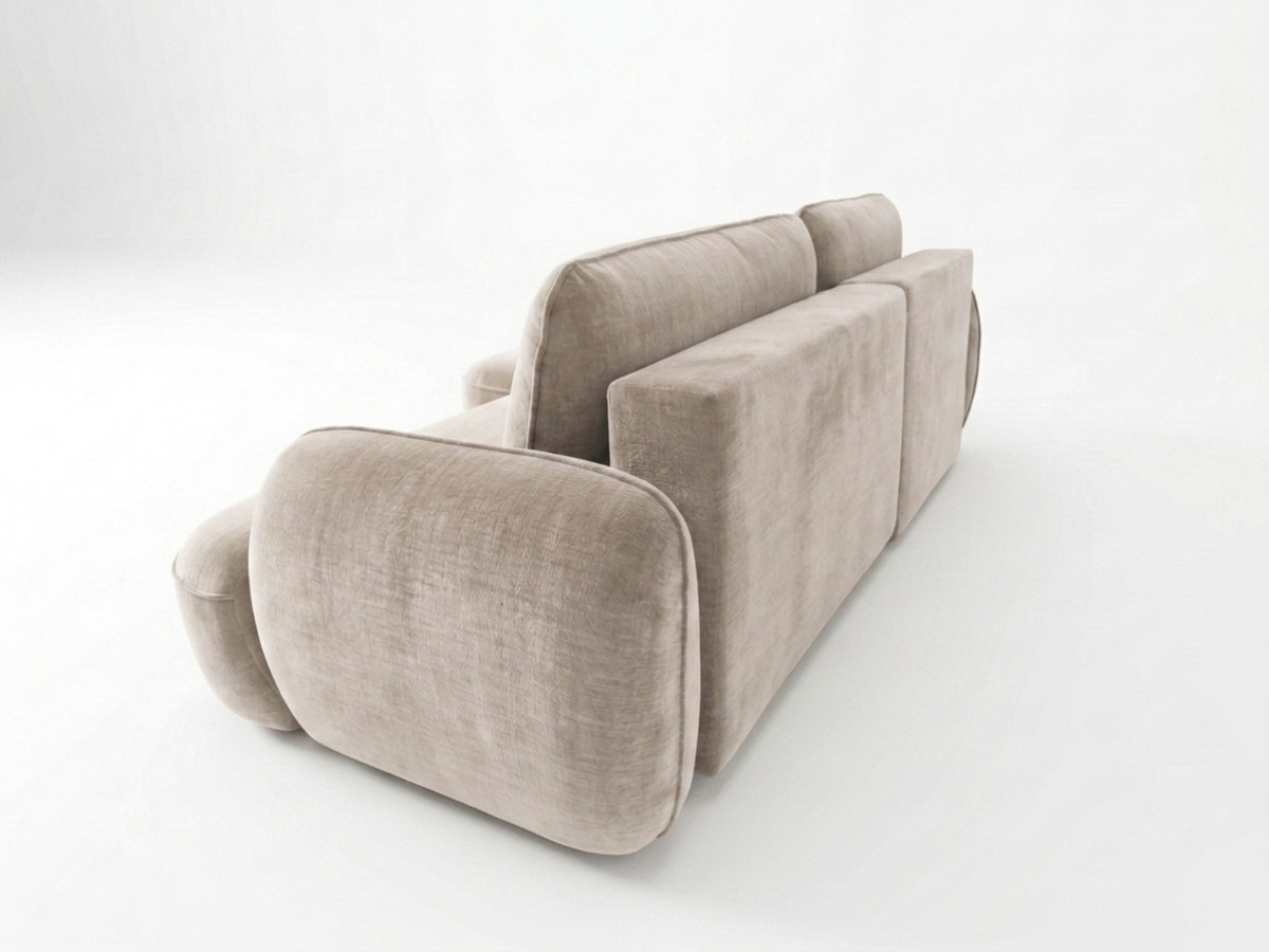 Canapé d'angle convertible CELESTE tissu lisse