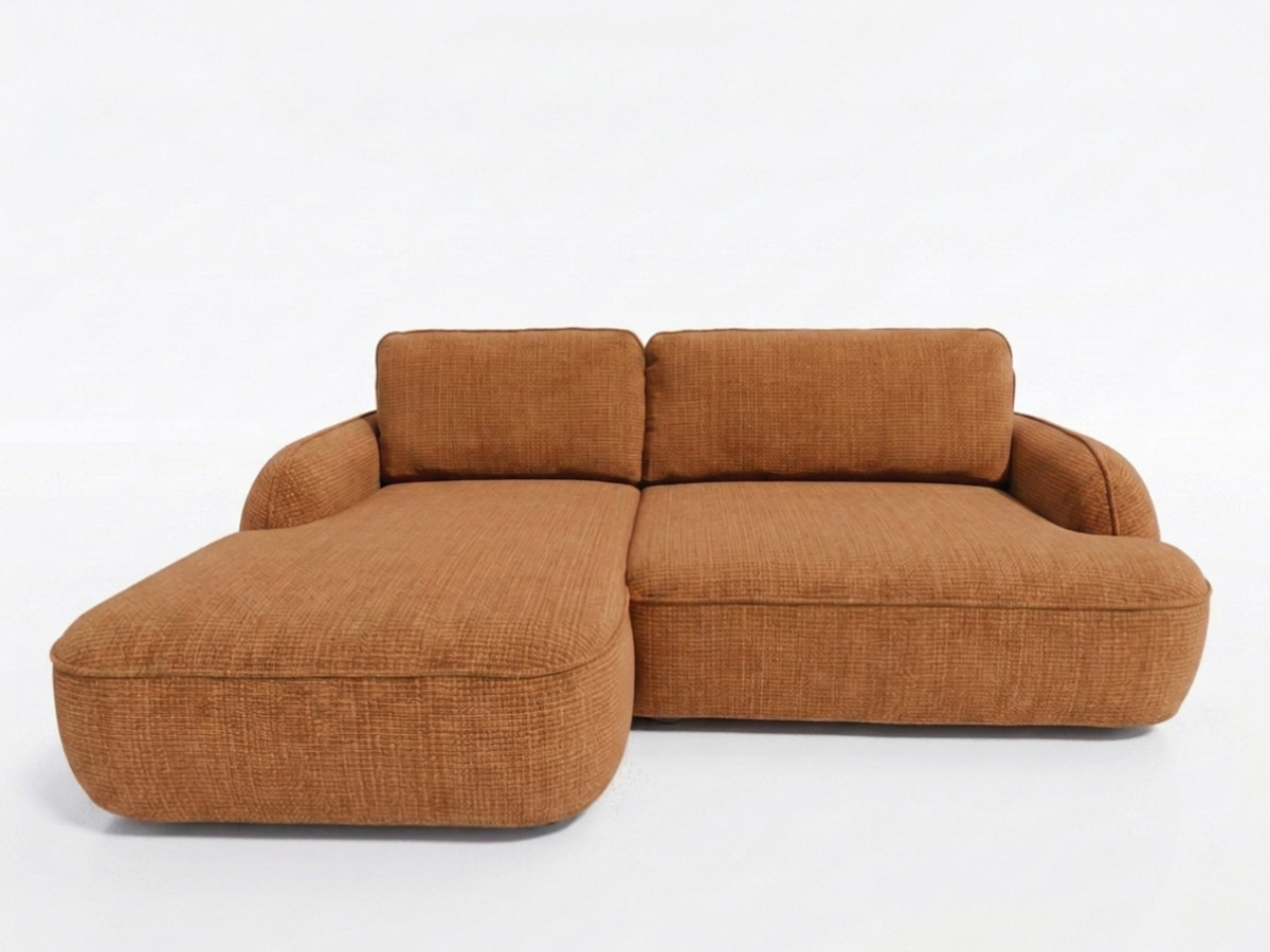 Canapé d'angle convertible CELESTE tissu lisse
