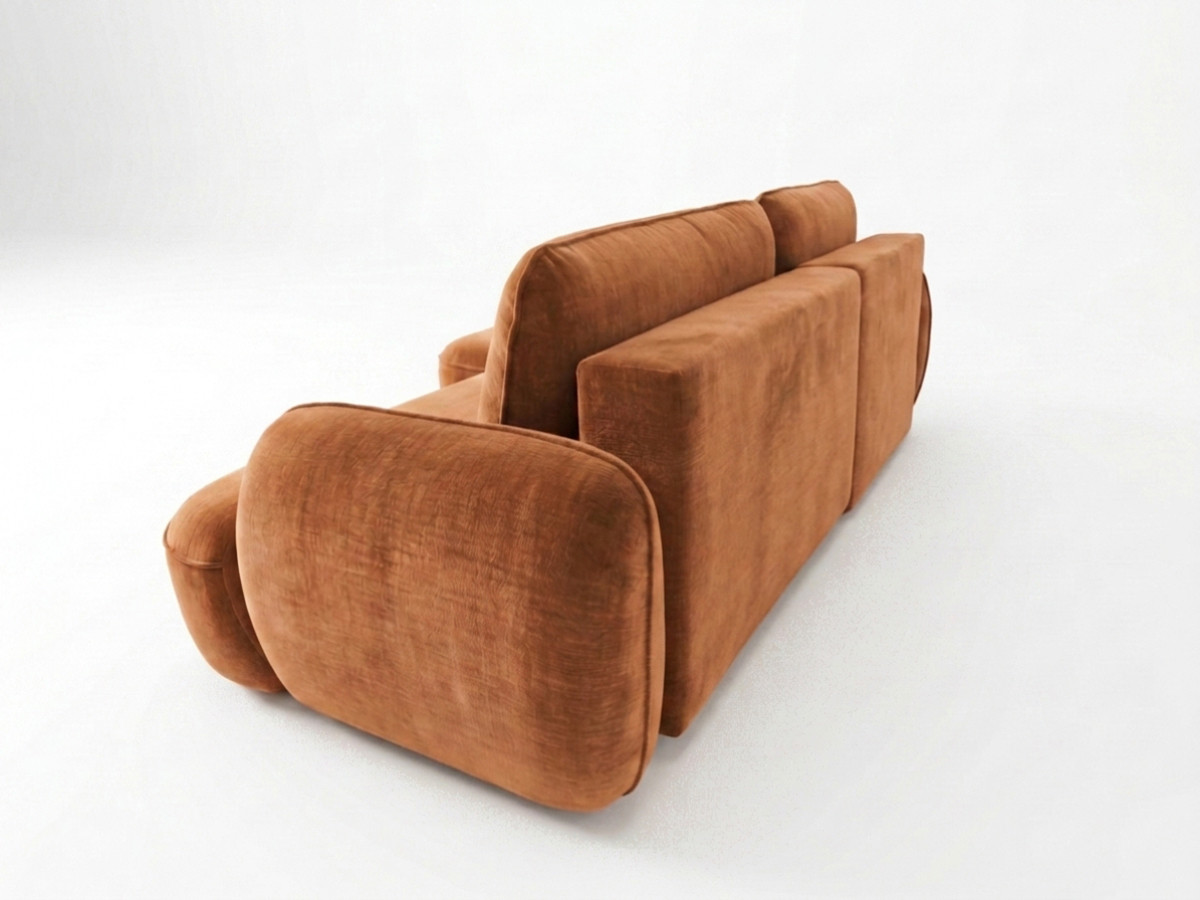 Canapé d'angle convertible CELESTE tissu lisse