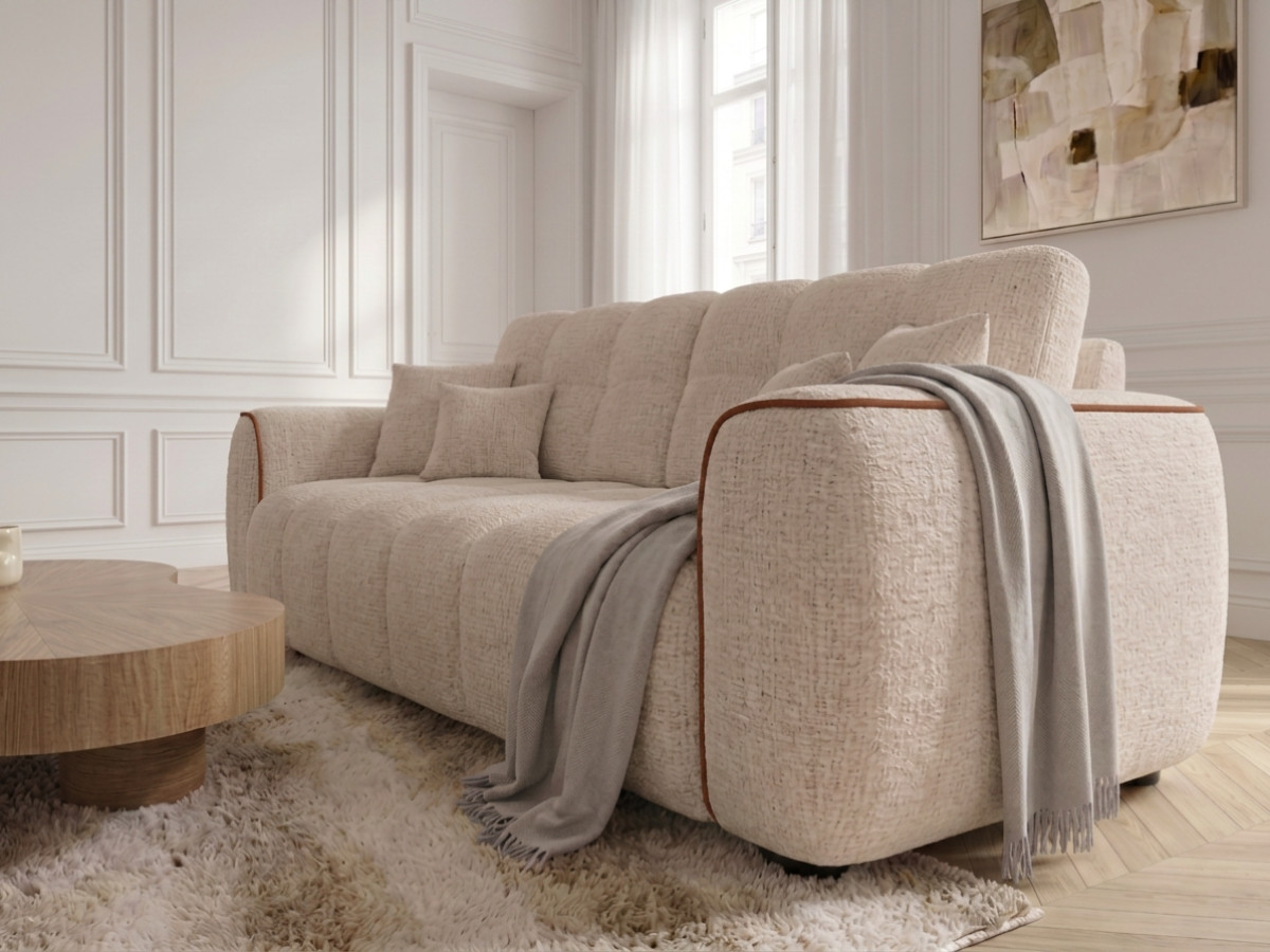 Vaste 3-zitszetel PALAIS ROYAL in chenillestof