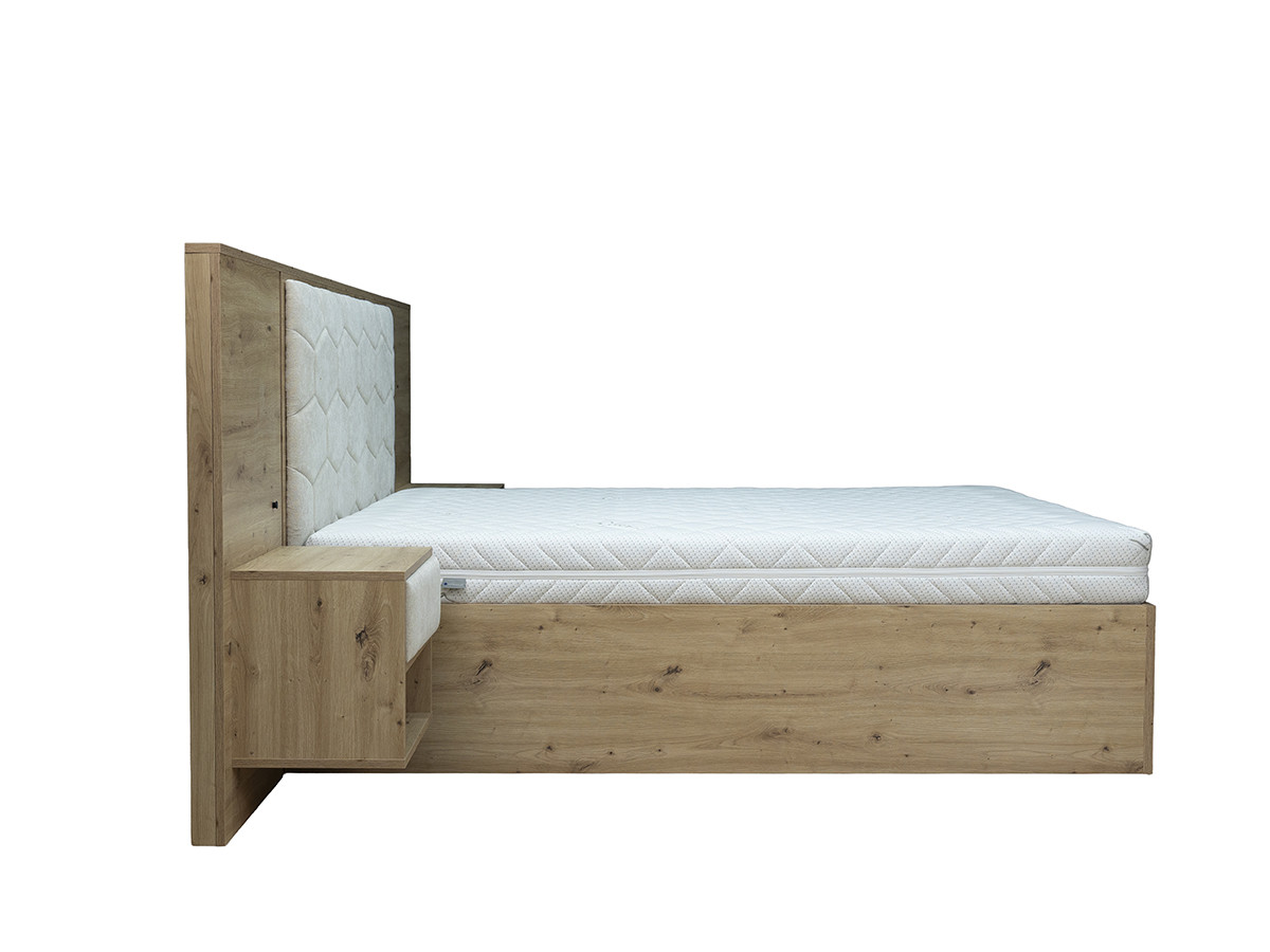 Bed met opbergruimte, ledverlichting en geïntegreerde nachtkastjes PALMERAIE