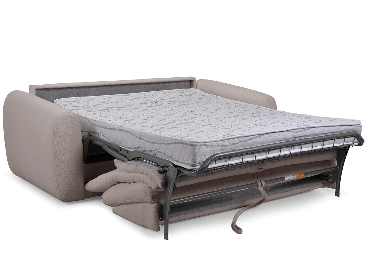 Canapé droit convertible MINORQUE ouverture express tissu  chenille
