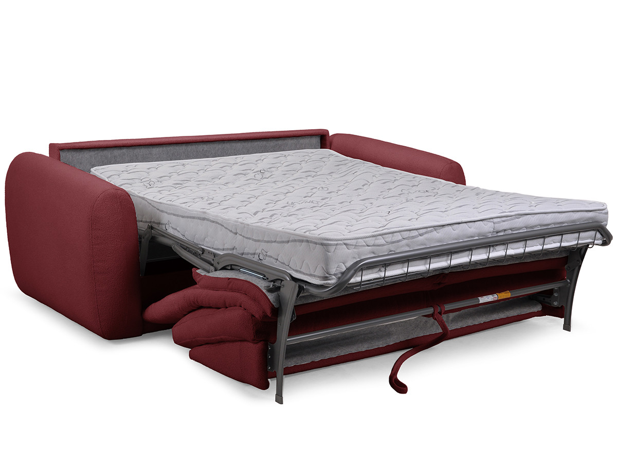 Canapé droit convertible MINORQUE ouverture express tissu  chenille