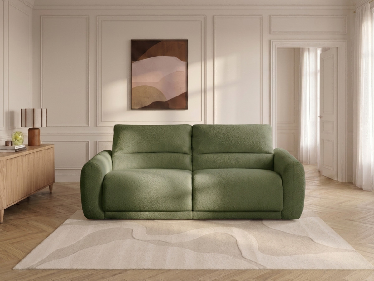 Canapé droit convertible MINORQUE chenille vert — vue 6