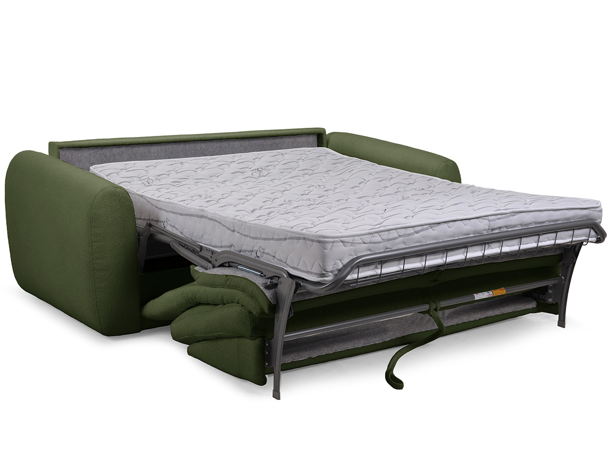 Canapé droit convertible MINORQUE ouverture express tissu  chenille