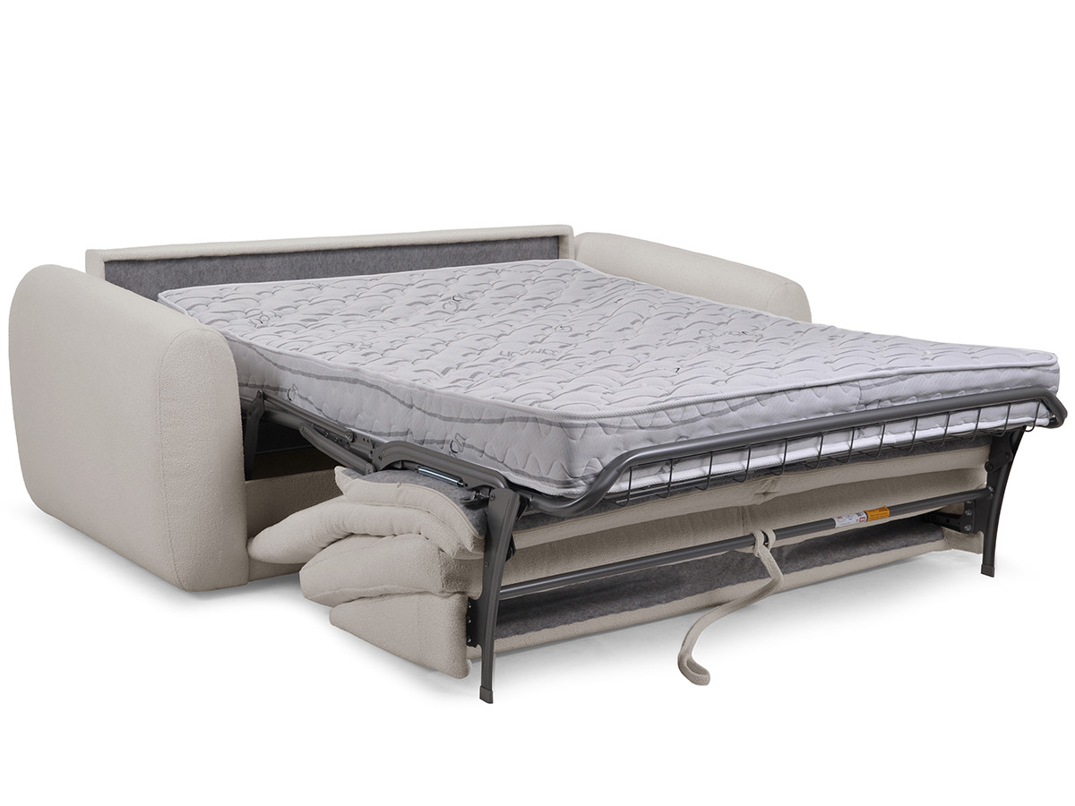 Canapé droit convertible MINORQUE ouverture express tissu  chenille