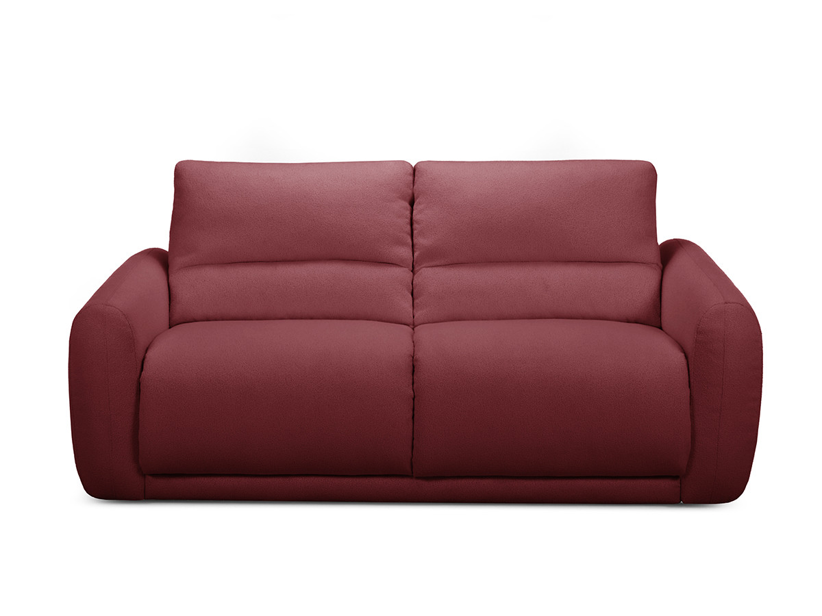 canapé droit convertible minorque ouverture express tissu  chenille de couleur rouge