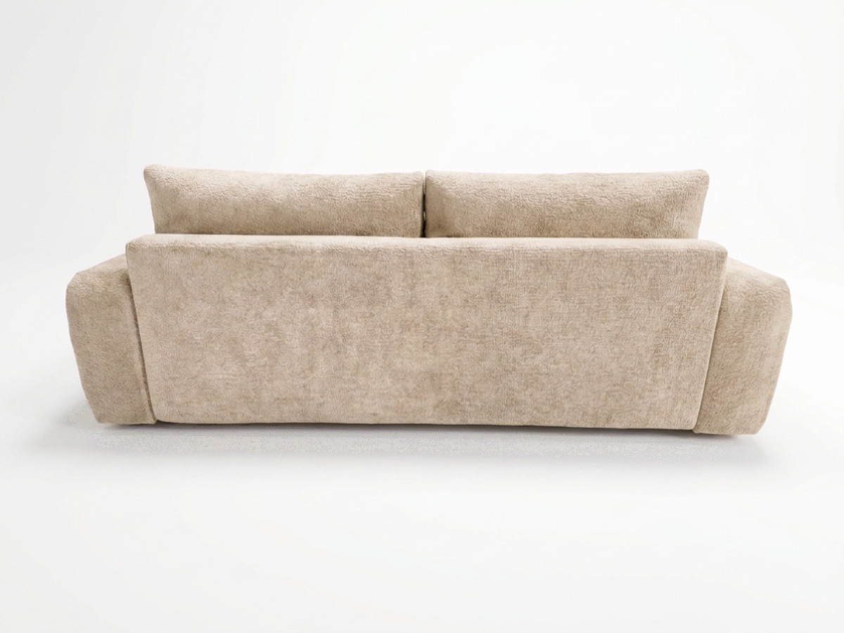 Canapé 3 places convertible JULES tissu lisse