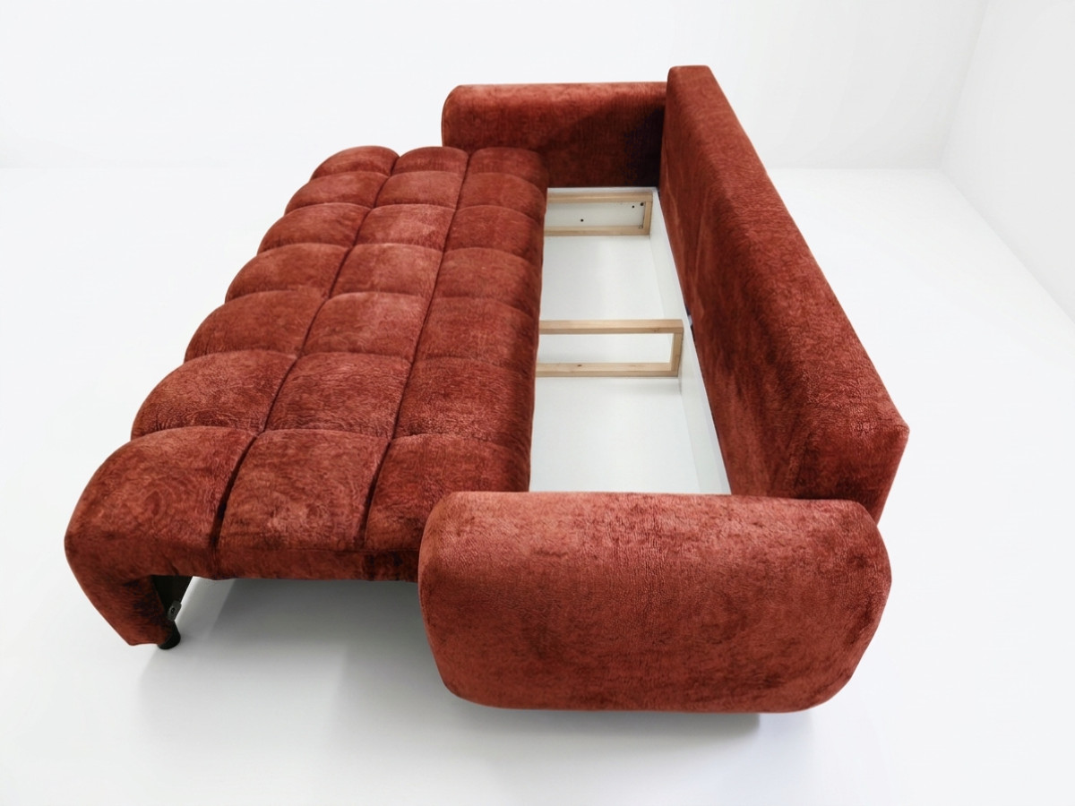 Canapé 3 places convertible JULES tissu lisse