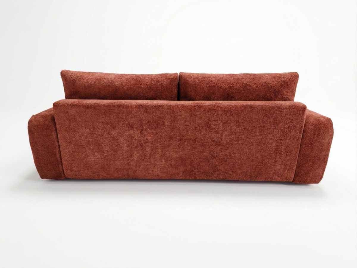 Canapé 3 places convertible JULES tissu lisse