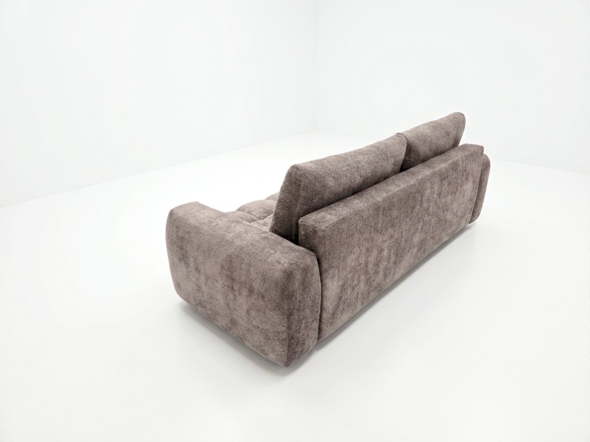 Canapé 3 places convertible JULES tissu lisse