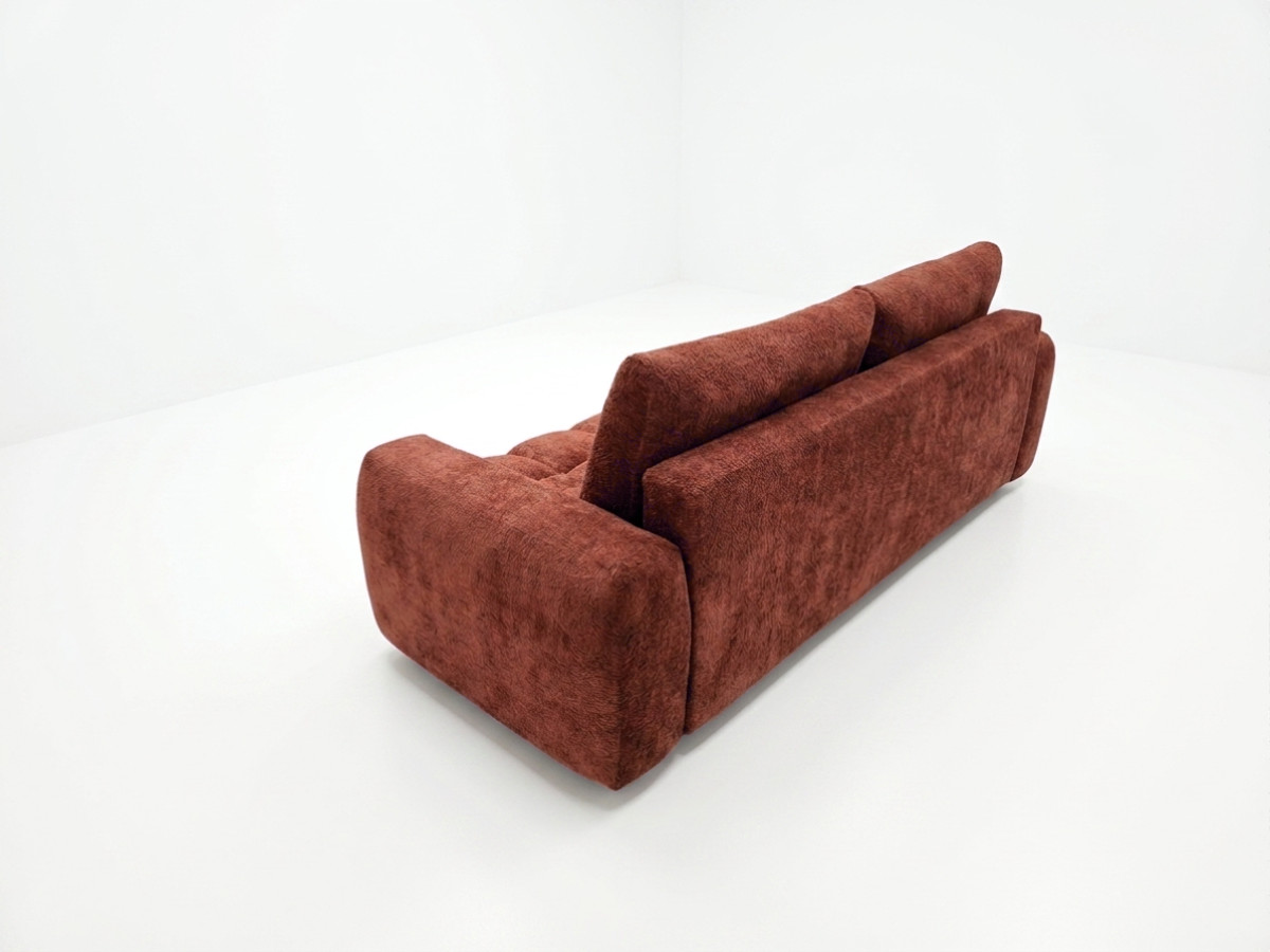 Canapé 3 places convertible JULES tissu lisse