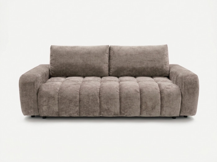 Canapé 3 places convertible JULES tissu lisse