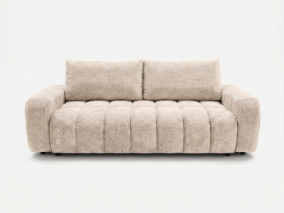 Canapé 3 places convertible JULES tissu lisse