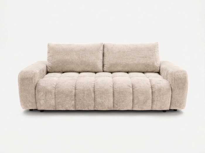 Canapé 3 places convertible JULES tissu lisse