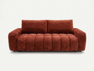 Canapé 3 places convertible JULES tissu lisse