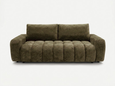 Canapé 3 places convertible JULES tissu lisse