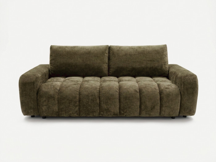 Canapé 3 places convertible JULES tissu lisse