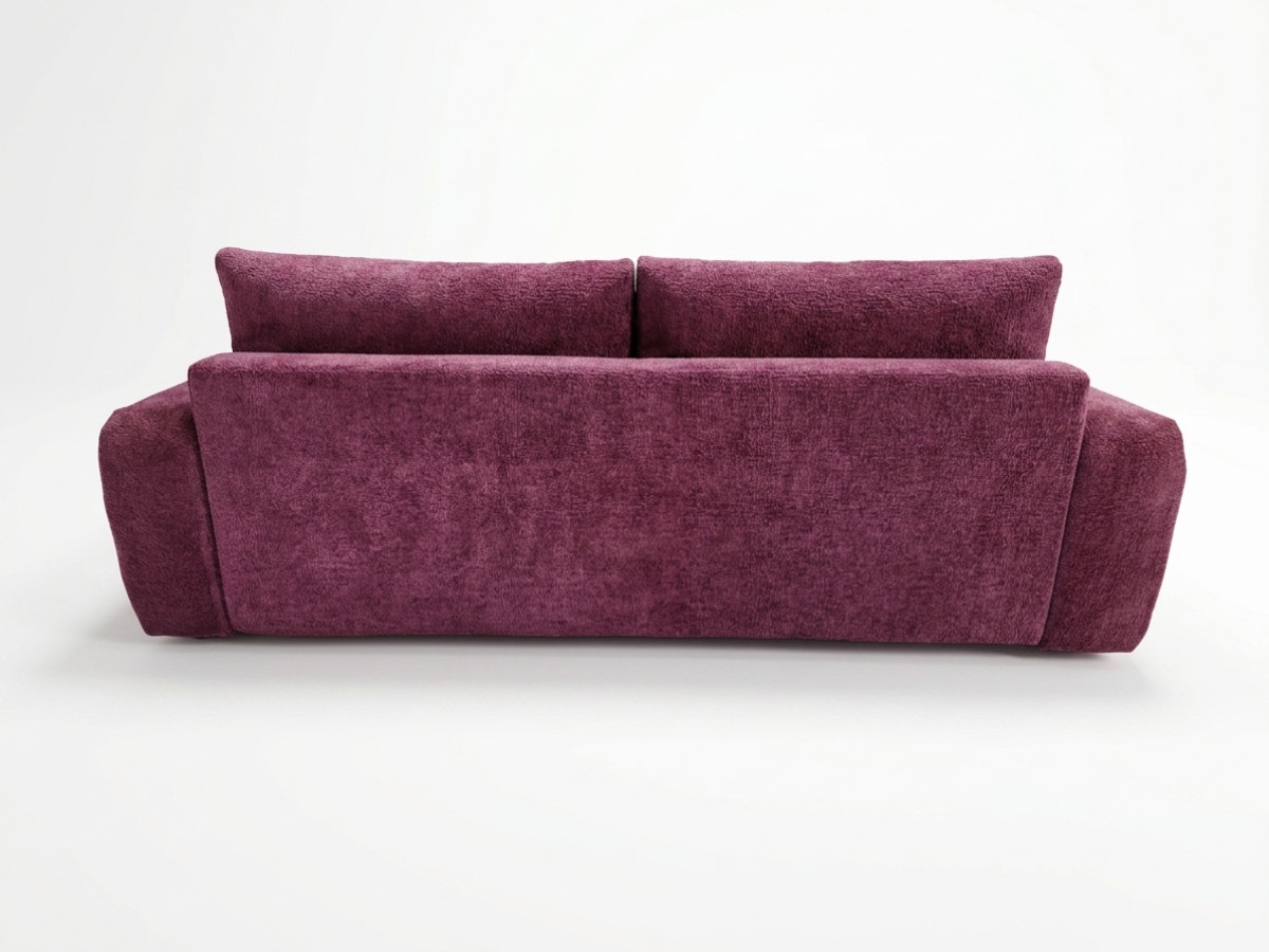 Canapé 3 places convertible JULES tissu lisse
