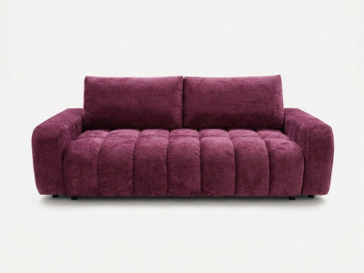 Canapé 3 places convertible JULES tissu lisse