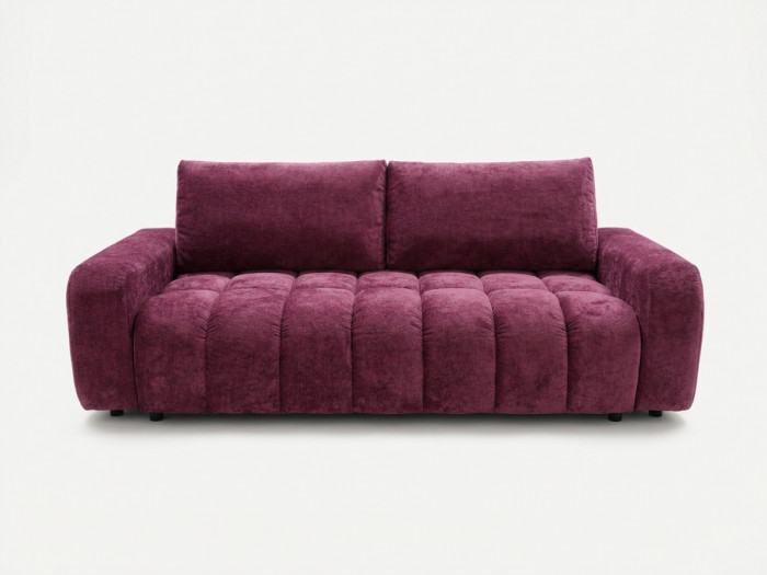 Canapé 3 places convertible JULES tissu lisse