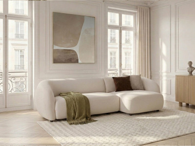 Canapé d'angle convertible avance-recule électrique HALO tissu lisse