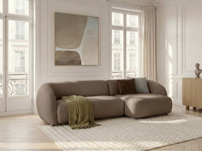 Canapé d'angle convertible avance-recule électrique HALO tissu lisse