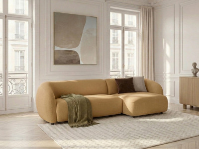 Canapé d'angle convertible avance-recule électrique HALO tissu lisse