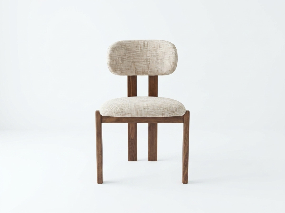 Set van 2 VALENTINE-stoelen van massief beukenhout en gestructureerde stof