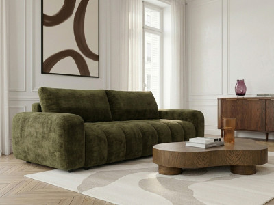 Canapé 3 places convertible JULES tissu lisse