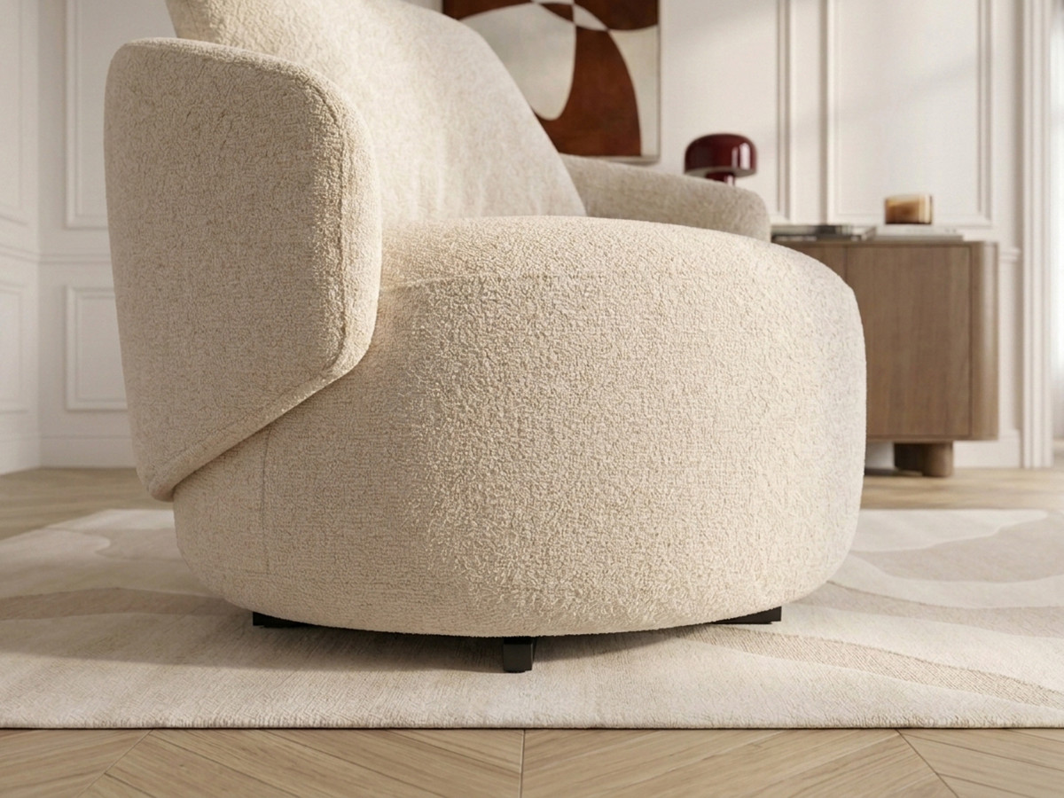 Fauteuil pivotant LEXIE tissu chiné