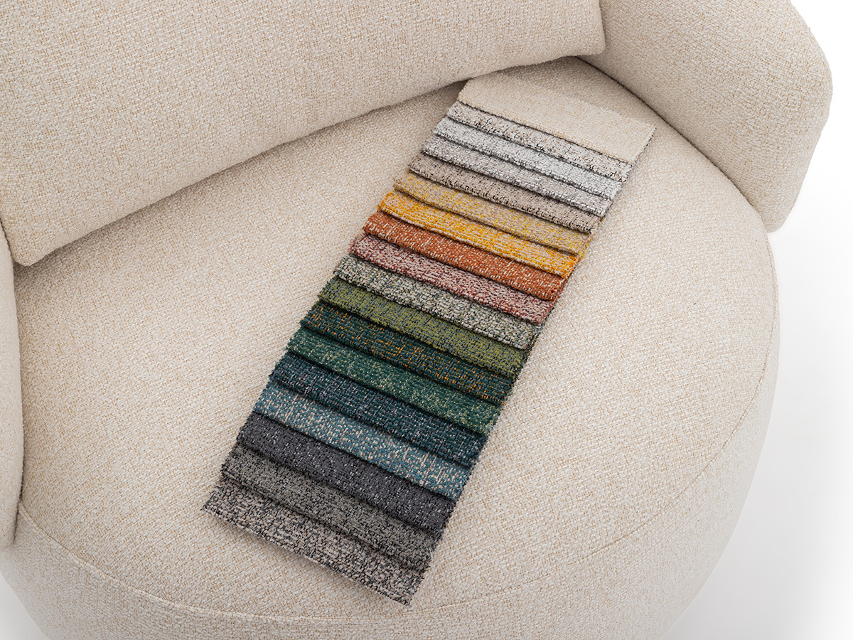 Fauteuil pivotant LEXIE tissu chiné