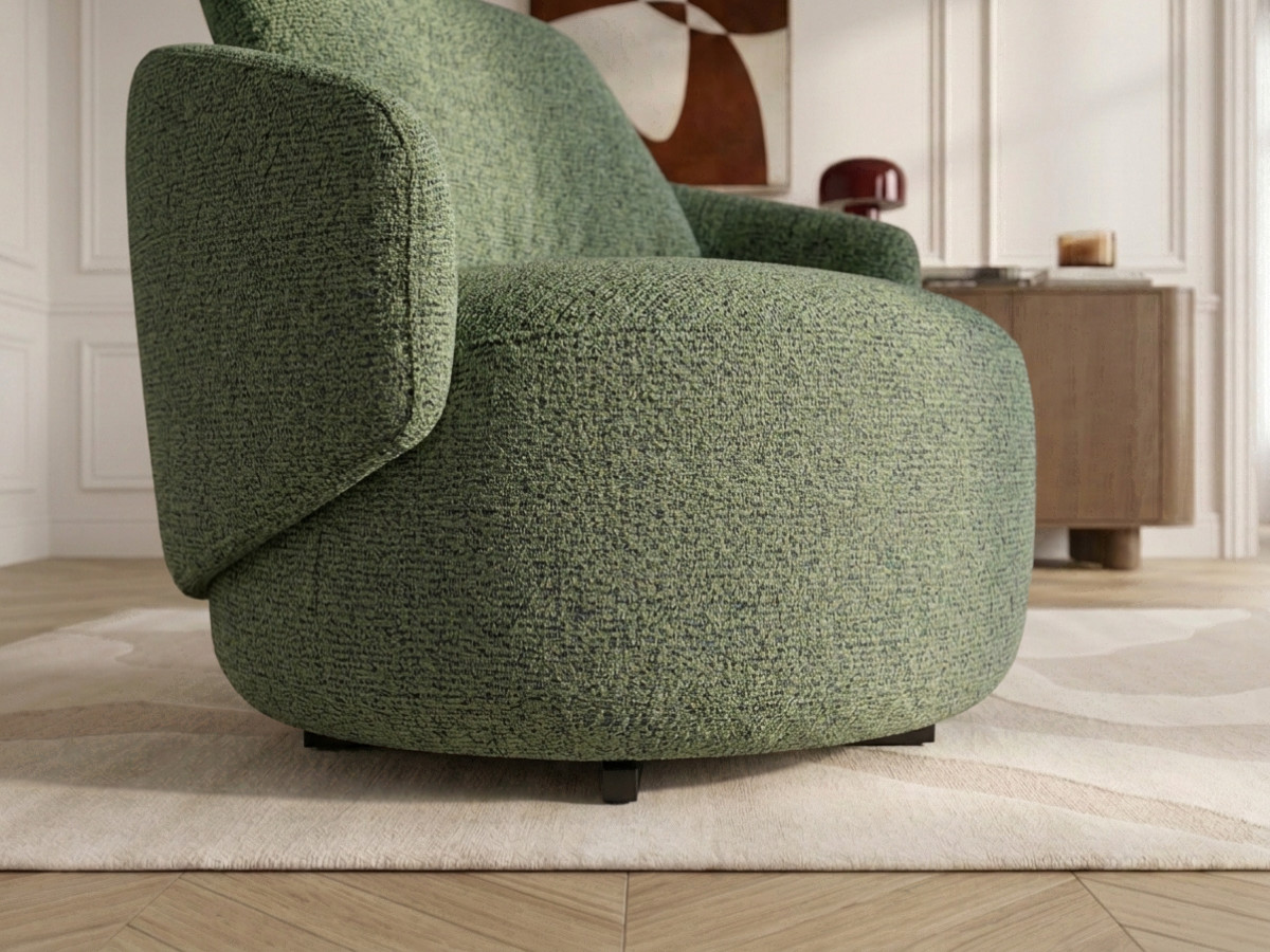 Draaifauteuil LEXIE van gemêleerde stof