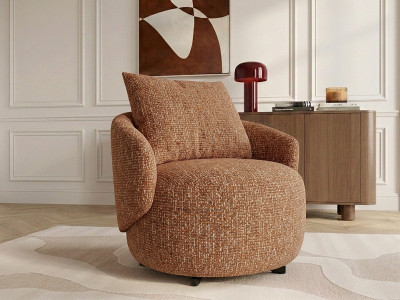 Fauteuil pivotant LEXIE tissu chiné