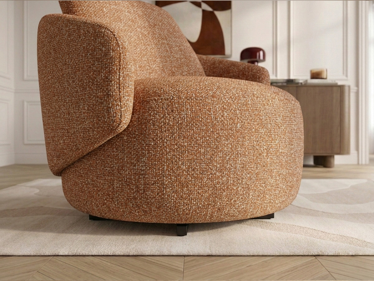 Draaifauteuil LEXIE van gemêleerde stof