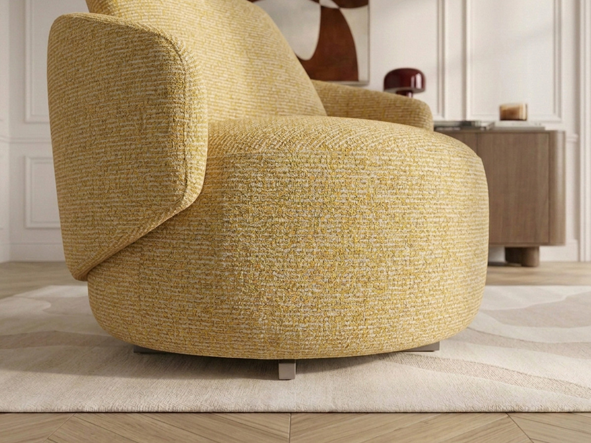 Draaifauteuil LEXIE van gemêleerde stof