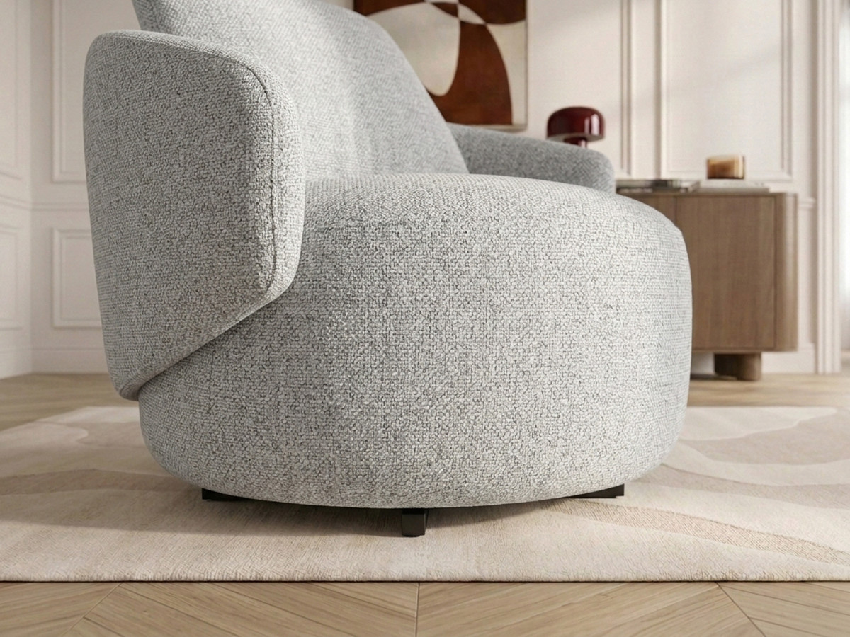 Draaifauteuil LEXIE van gemêleerde stof