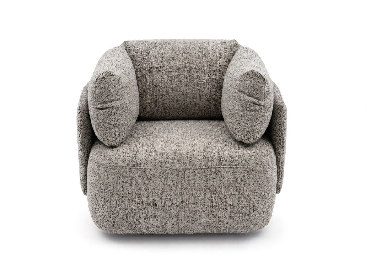 draaifauteuil mario van gemêleerde stof gekleurd taupe