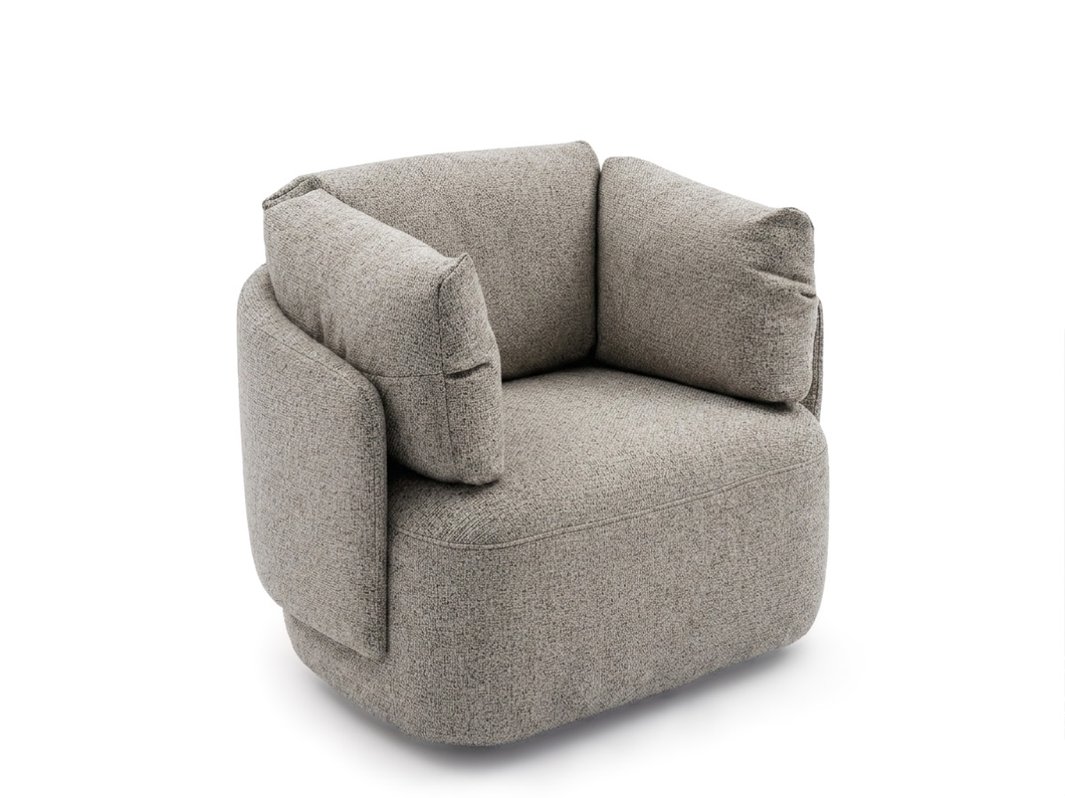 Fauteuil pivotant MARIO tissu chiné